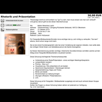 Abendschulung: Rhetorik und Präsentation