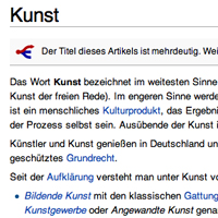 Das Thema KUNST